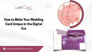 How to Make Your Wedding Card Unique in the Digital Era