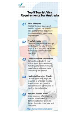 Top 5 Tourist Visa Requirements for Australia