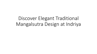 Traditional Mangalsutra Design