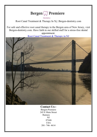Document1Root Canal Treatment & Therapy In Nj | Bergen-dentistry.com