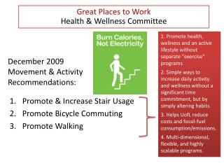December 2009 Movement &amp; Activity Recommendations: