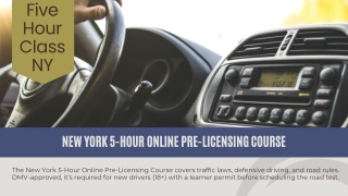 New York 5-Hour Online Pre-Licensing Course