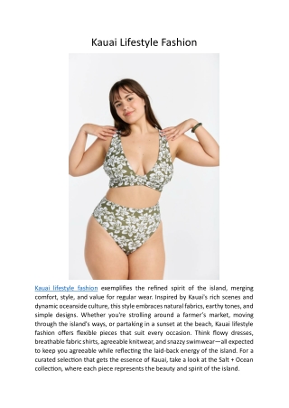 Kauai Lifestyle Fashion