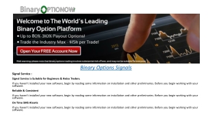 Binary Options Trading | Binary options brokers