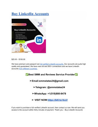 Buy LinkedIn Accounts