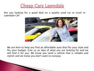 Used Cars Lawndale CA