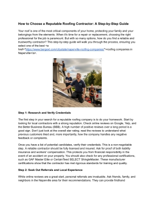 How to Choose a Reputable Roofing Contractor_ A Step-by-Step Guide