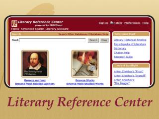 Comparison of Literary Resources