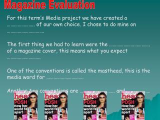 Magazine Evaluation