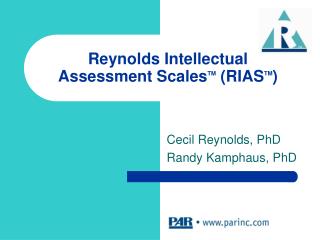 intellectual assessment reynolds tm scales rias