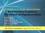 Bank-Insurance Compliance: The Political and Regulatory Future