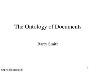 The Ontology of Documents