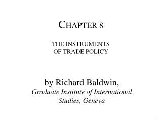 by Richard Baldwin, Graduate Institute of International Studies, Geneva
