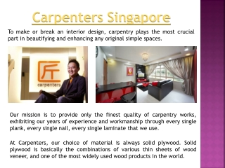 Carpenters Singapore