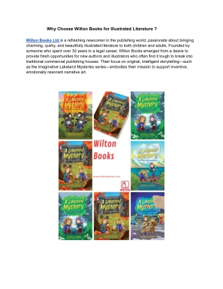 Why Choose Wilton Books for Illustrated Literature ?