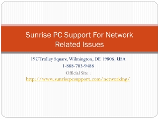 Networking Support at Sunrise Pc Support