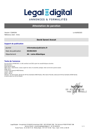 2- David Saroni Avocat