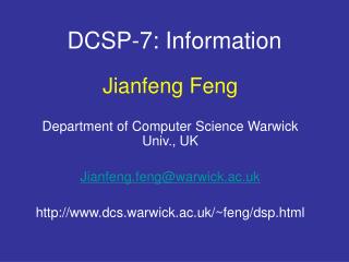 DCSP-7: Information