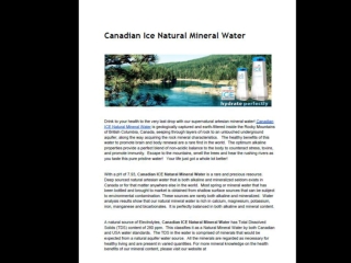 Canadian Ice Natural Mineral Water