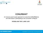 CONURBANT An inclusive peer-to-peer approach to involve EU CONURBations and wide areas in participating to the CovenANT
