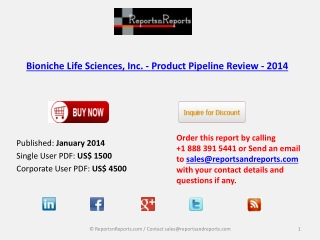 Bioniche Life Sciences, Inc. - Market Overview 2014