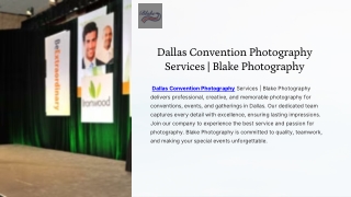 Dallas Convention Photography Services | Blake Photography