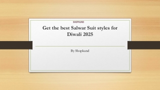 Get the best Salwar Suit styles for Diwali.