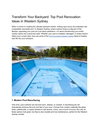 Transform Your Backyard_ Top Pool Renovation Ideas in Western  Sydney
