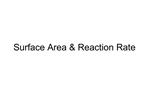 Surface Area Reaction Rate