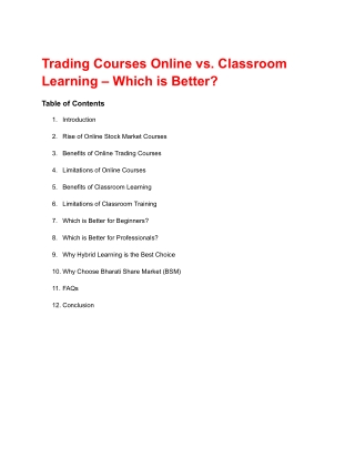 Trading Courses Online vs. Classroom Learning – Which is Better?