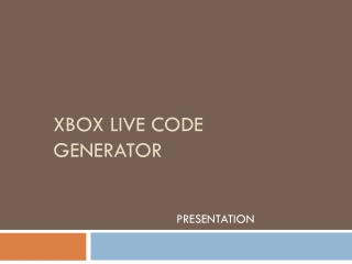 Xbox live code genrator