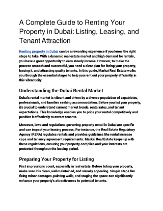 A Complete Guide to Renting Your Property in Dubai_ Listing, Leasing, and Tenant Attraction