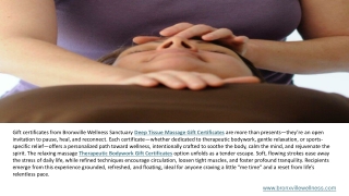 Prenatal Massage Gift Vouchers Relaxing Massage Gift Certificates