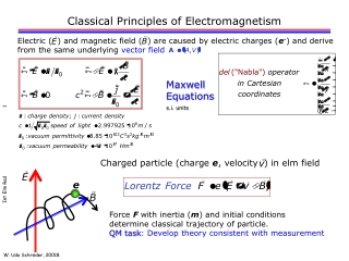 Classical Principles of Electromagnetism