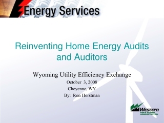 Reinventing Home Energy Audits and Auditors