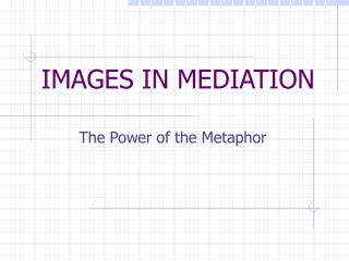 IMAGES IN MEDIATION