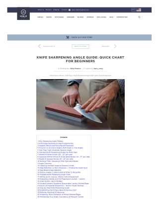 Knife Sharpening Angle
