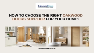 How to Choose the Right Oakwood Doors Supplier for Your Home