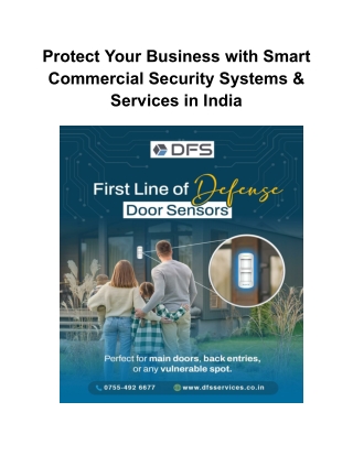 Top Commercial Security Systems & Business Alarm Solutions  Trusted Commercial Security Services for All Industries - DF