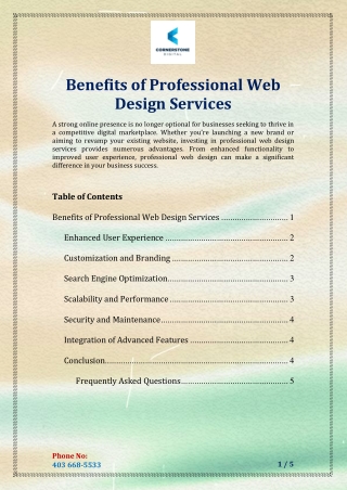 Benefits of Professional Web Design Services