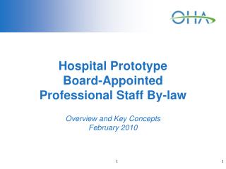 Hospital Prototype Board-Appointed Professional Staff By-law