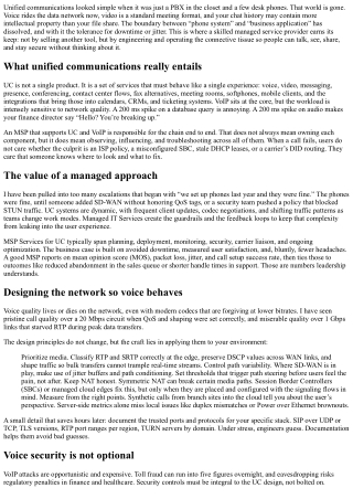 MSP Services for Unified Communications and VoIP