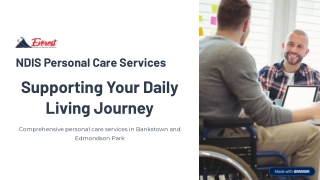 NDIS Personal Care Services Supporting Your Daily Living Journey
