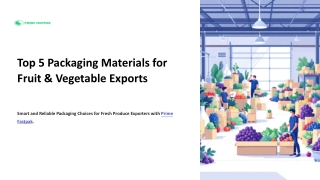 Top 5 Packaging Materials for Fruit and Vegetable Exports
