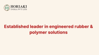 Leading Customized Rubbers Parts Manufacturers – Horiaki