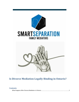 Is Divorce Mediation Legally Binding in Ontario?