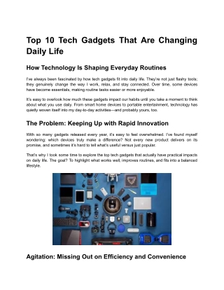 Top 10 Tech Gadgets That Are Changing Daily Life