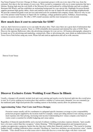 Event & Party Rentals Naperville Camping Tents For Lease, Tables, Chairs