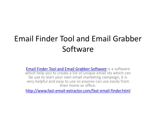 Email Finder Tool and Email Grabber Software