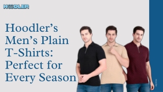Hoodler’s Men’s Plain T-Shirts Perfect for Every Season